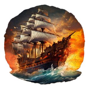 Quebra-cabeça de madeira – Veleiro ao pôr do sol 66deca6196dd1