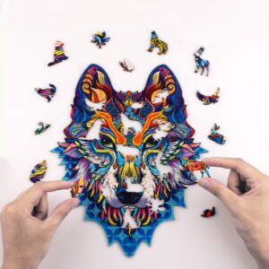 Puzzle de madeira do lobo 66edfedebceae