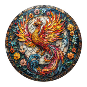 Puzzle de madeira com vitral Phoenix 66d9d5b1c11c6