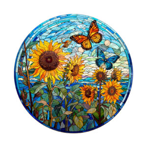 Quebra-cabeça de madeira – Girassol com vitral 66e5088564ce6