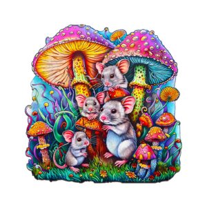 Família de rato-puzzle de madeira 66e96c8a1293a