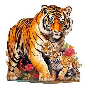 Quebra-cabeça de madeira – Família Tiger 2 66e7690ac5f49