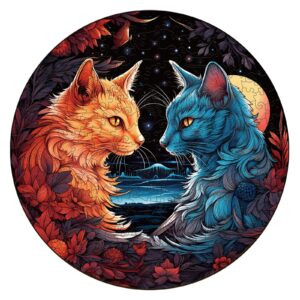 Quebra-cabeça de madeira-YIN YANG CAT-2 66e6337f50393