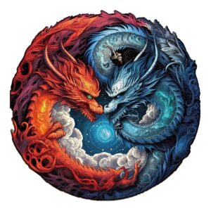 Quebra-cabeça de madeira-Yin-Yang Dragon-2 66ea267f41937