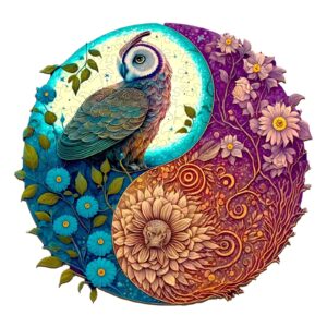 Puzzle de madeira – Coruja Yin Yang 2 66d93b174024b