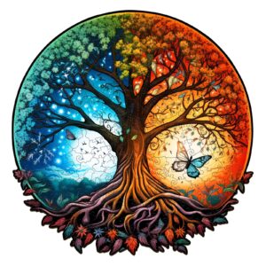 Quebra-cabeça de madeira-YIN YANG ÁRVORE DA VIDA-7 66e995ec933f2