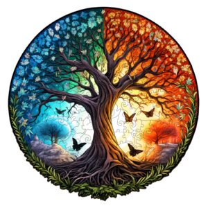 Quebra-cabeça de madeira-YIN YANG ÁRVORE DA VIDA-8 66debfe616595