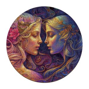 Puzzle de madeira do Zodíaco – Gémeos 66eea935a2b6f