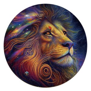 Puzzle de madeira do Zodíaco-Leo 66ea832310af3